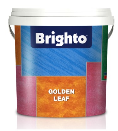 Brighto Golden Leaf Luxury Finish – Gold Metallic Decorative Coating for Interior Feature Walls, Panels & Highlights